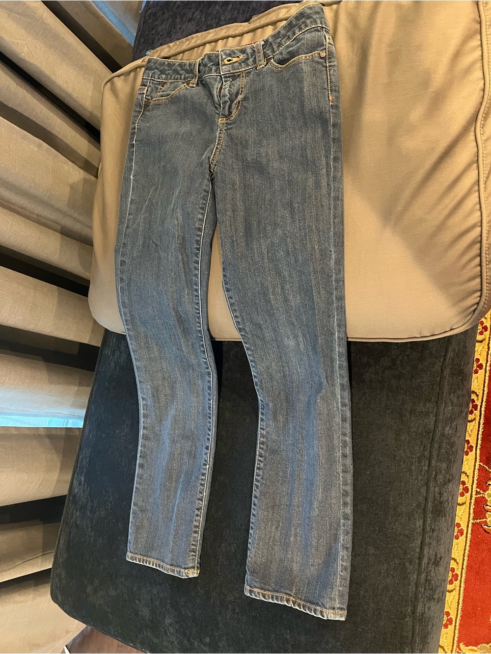 Talbots Straight Leg Jeans Size 2P Fits Like 00 Petite Medium Wash Low Stretch